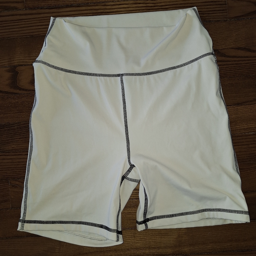 WeWoreWhat High Rise Corset Biker Shorts-EUC